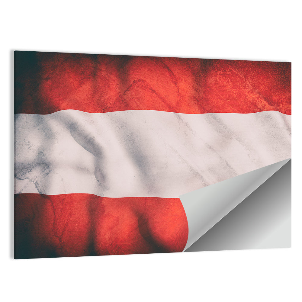 Waving Austrian Flag Wall Art