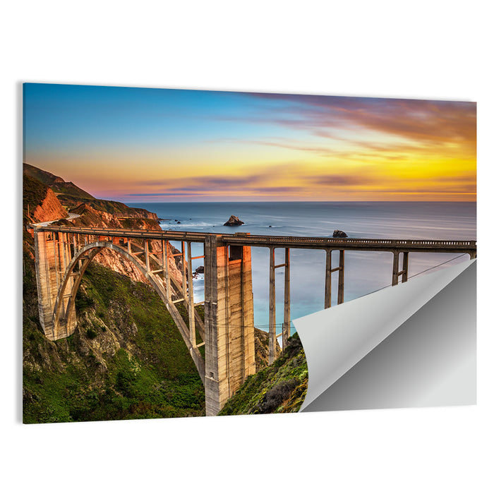 Bixby Creek Bridge at Sunset Wall Art as a poster print