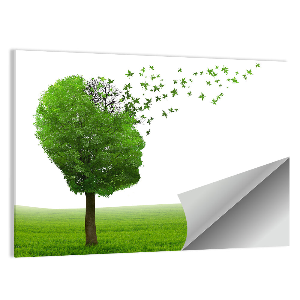 Memory Loss Tree Profile Wall Art