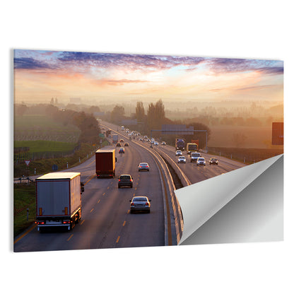 Chinese Highway at Sunset Wall Art