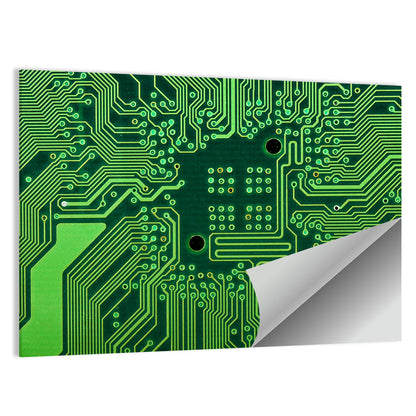 Microchip Connection Grid Wall Art