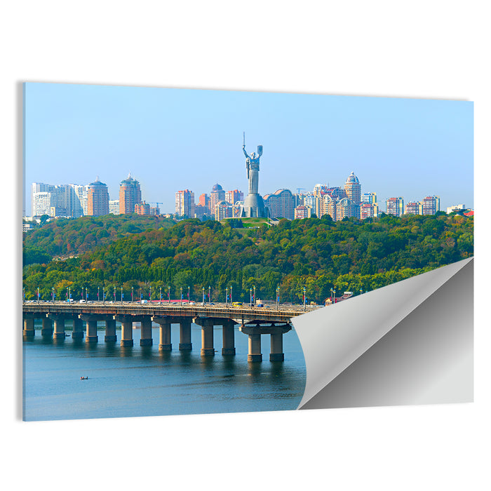 Paton Bridge with Motherland Monument Wall Art as a poster print