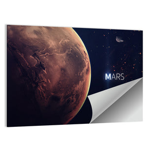 Mars Planet Close-Up Wall Art