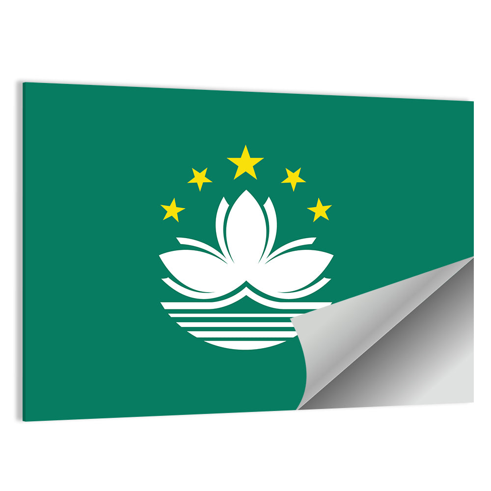 Macau Flag Emblem Wall Art