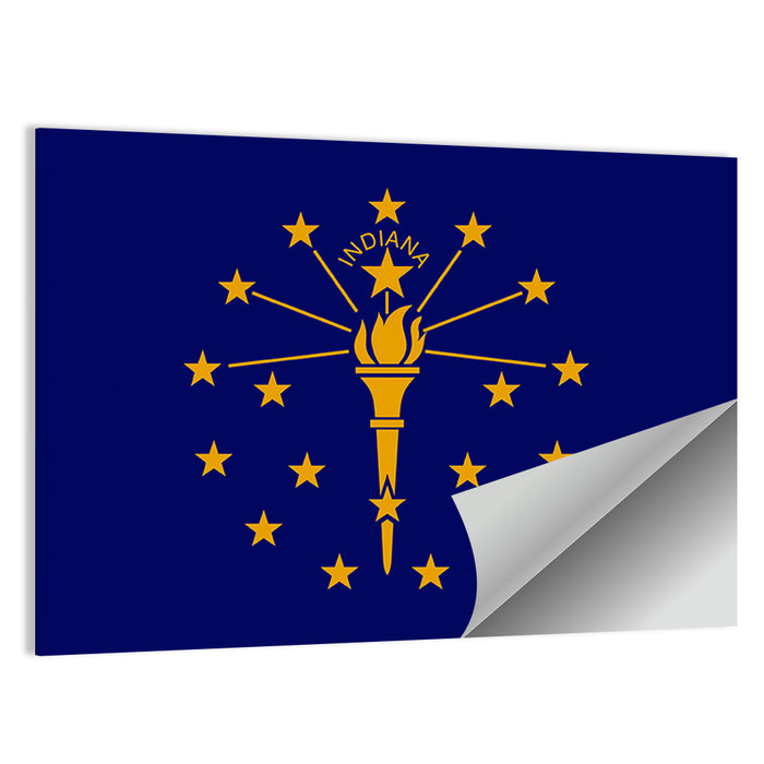 Indiana State Flag Graphic Wall Art as a poster print