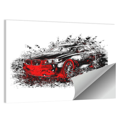 Bmw Sedan Abstract Wall Art