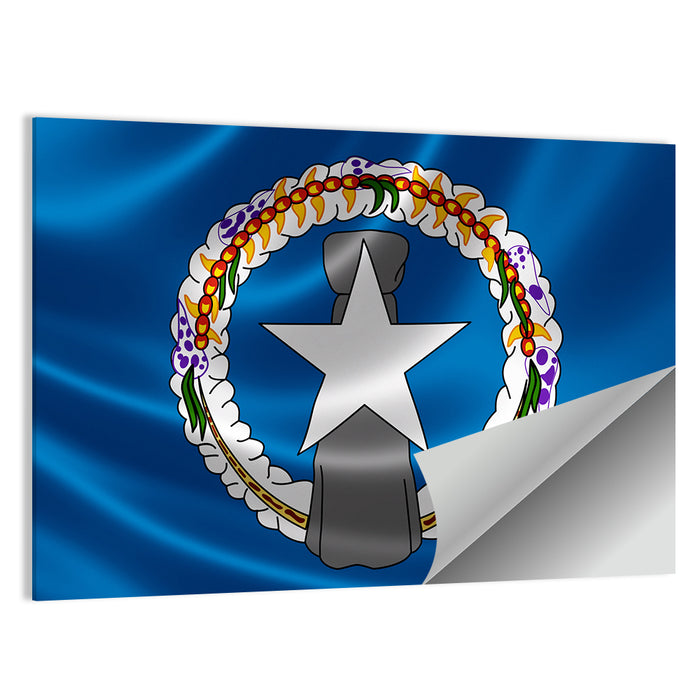 Northern Mariana Islands Flag Wall Art as a poster print
