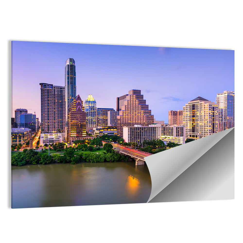 Austin Skyline Over Lady Bird Lake Wall Art