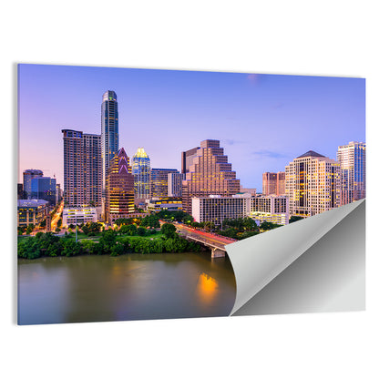 Austin Skyline Over Lady Bird Lake Wall Art