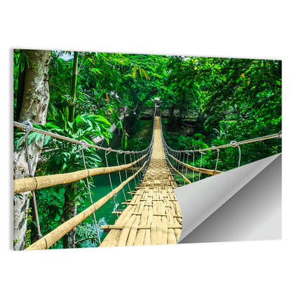 Bamboo Pedestrian Hanging Bridge Wall Art