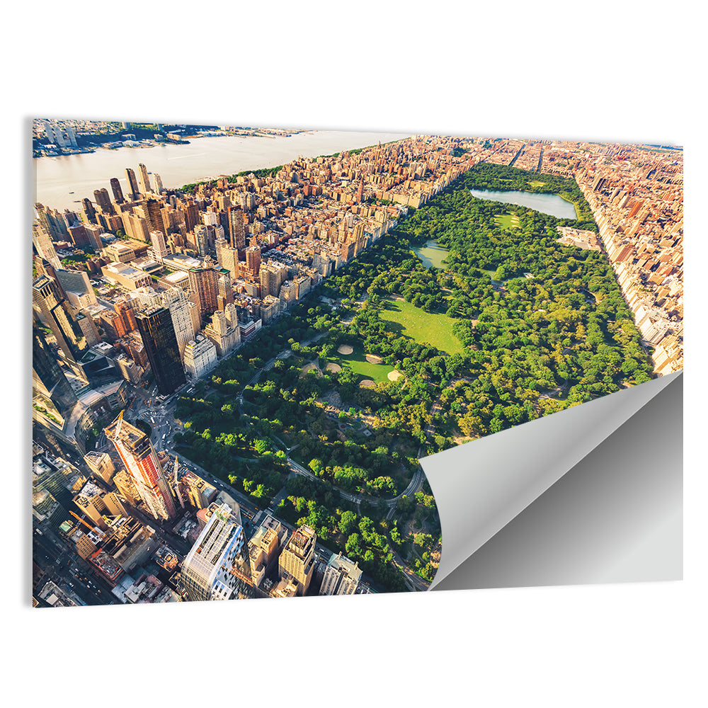 Manhattan Aerial Over Central Park Wall Art