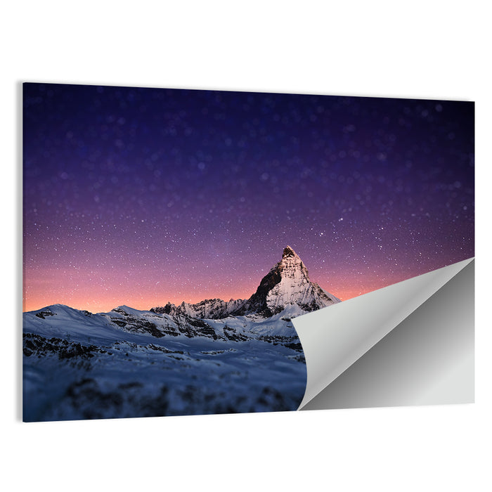 Matterhorn Nightscape Wall Art as a poster print