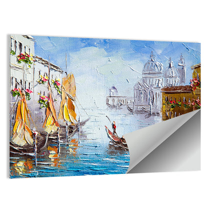 Venetian Canal Watercolor Wall Art