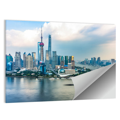 Shanghai Bund Skyline with Oriental Pearl Tower Wall Art