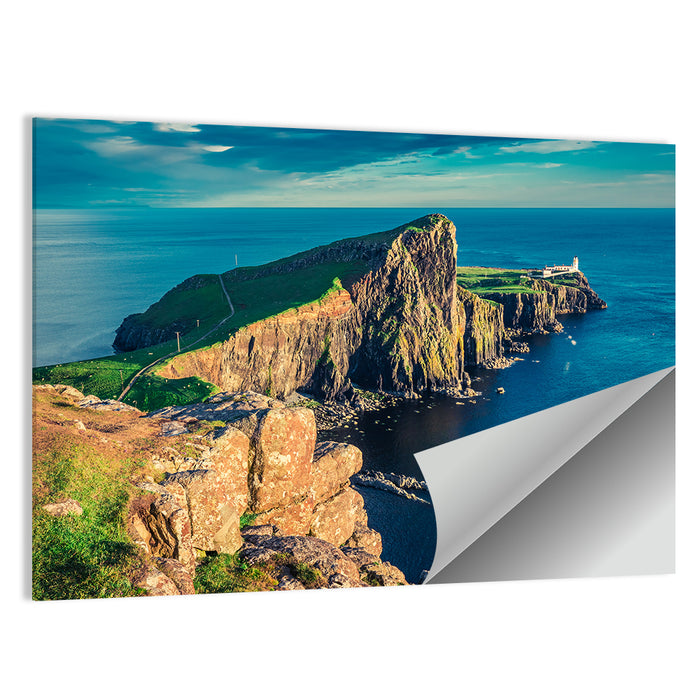 Neist Point Lighthouse Sunset Wall Art as a poster print