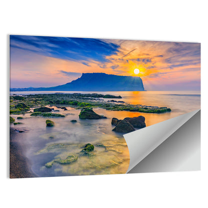 Sunrise Over Seongsan Ilchulbong Wall Art