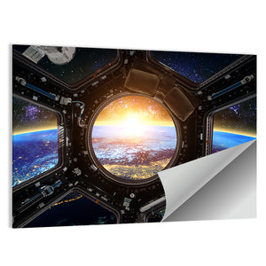 Earth and Spacecraft Wall Art