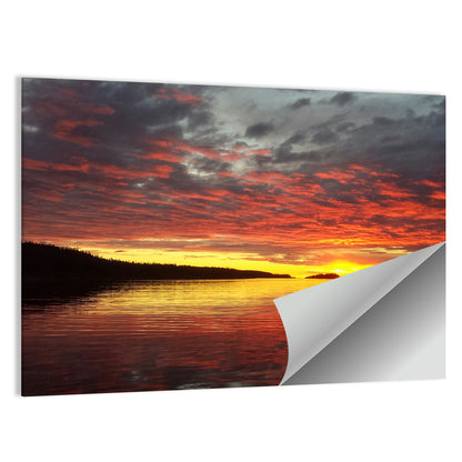Lake Athabasca Sunset Reflection Wall Art