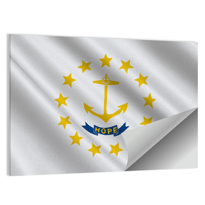Rhode Island State Flag Wall Art as a poster print