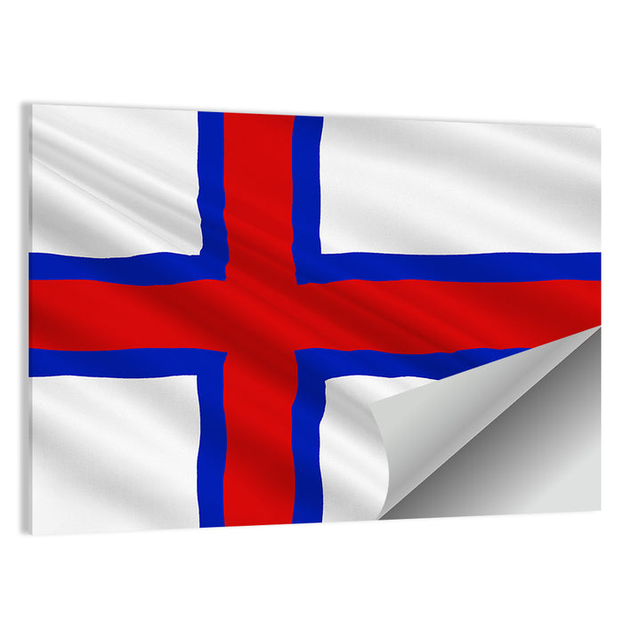 Faroe Islands Flag Wall Art as a poster print