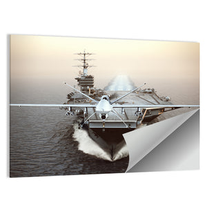 Military Drone Aircraft Base Wall Art