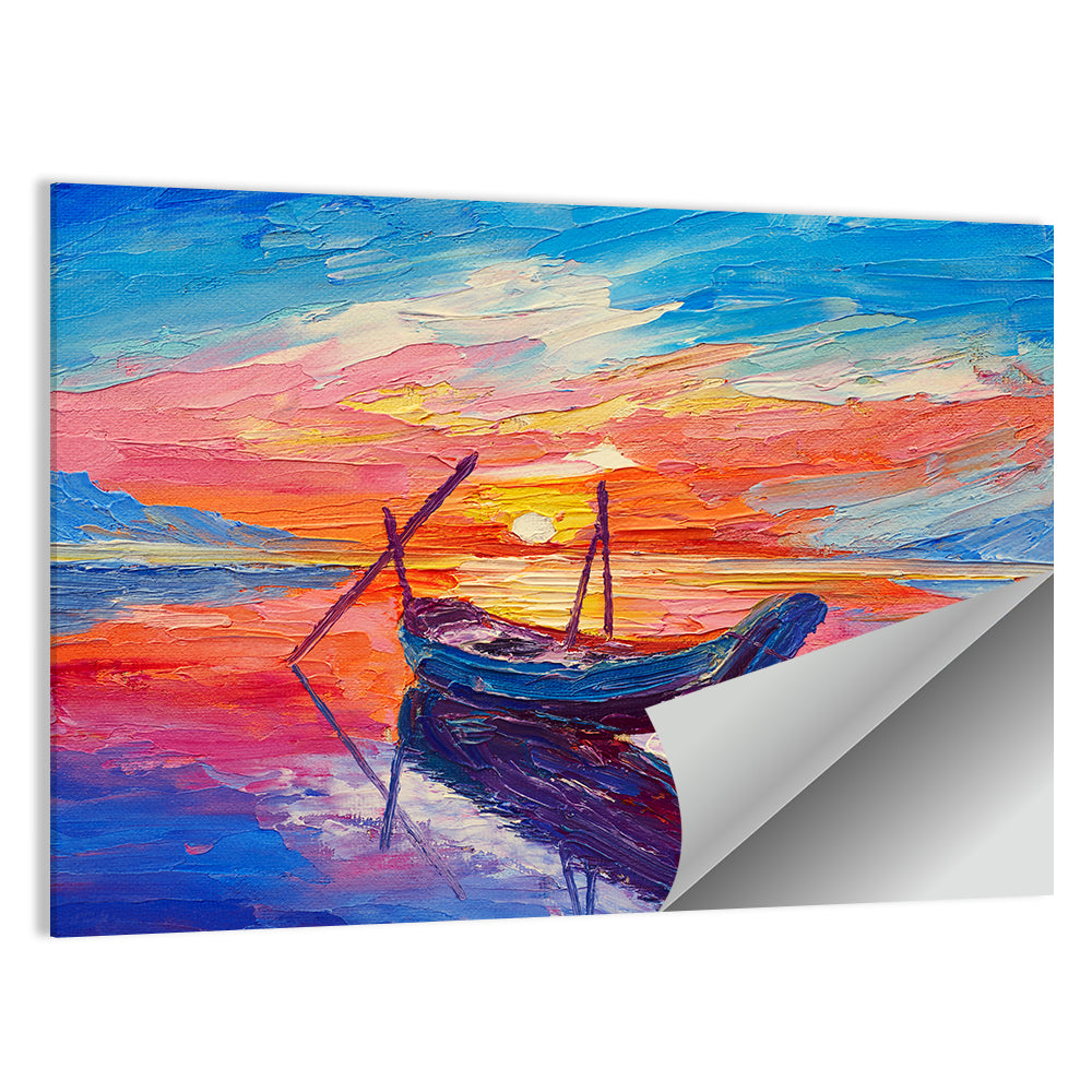Fishing Boats at Sunset Wall Art