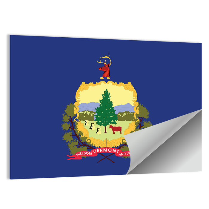 Vermont State Flag Wall Art as a poster print