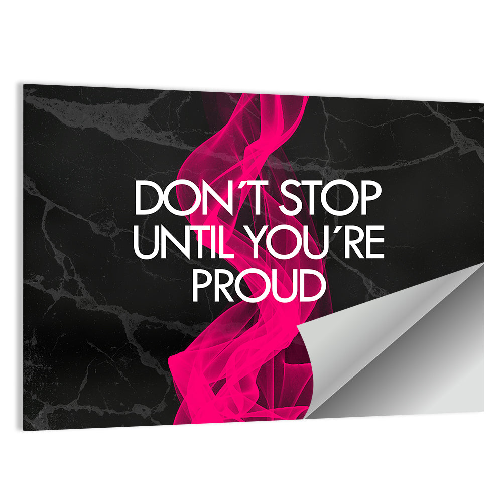 Fitness Quote on Black Marble Wall Art