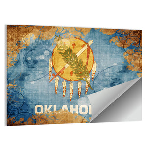 Vintage Oklahoma Flag Wall Art