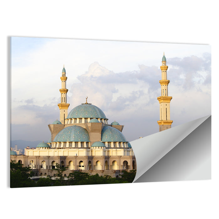 Federal Territory Mosque with Blue Domes Wall Art as a poster print