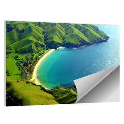 Taupo Bay Aerial View Wall Art