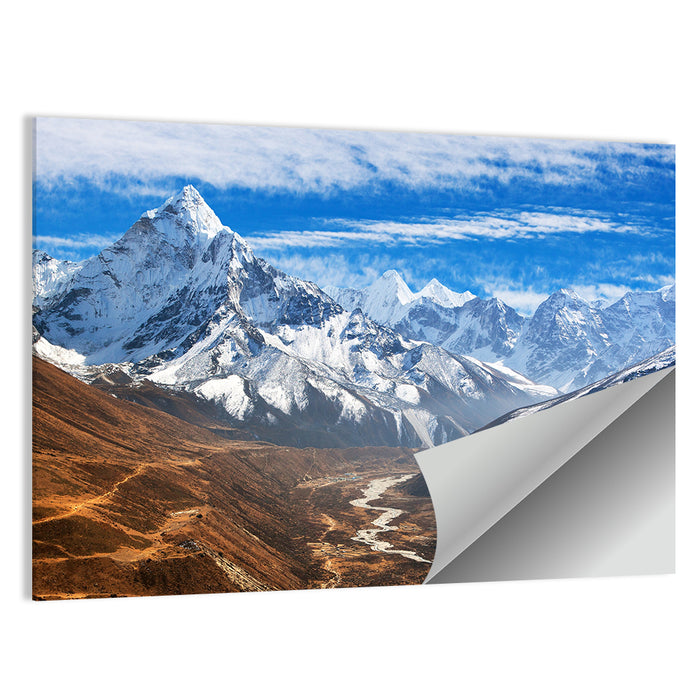 Ama Dablam Valley View Wall Art as a poster print