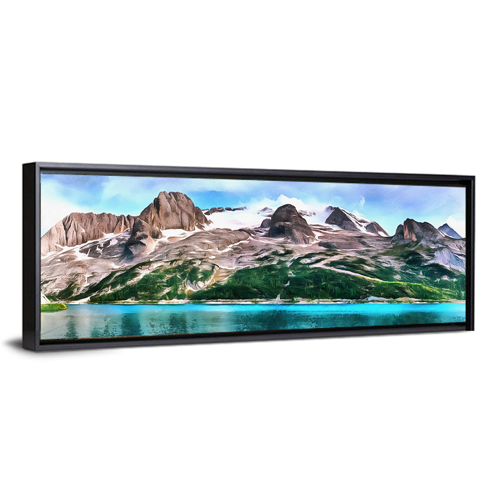 Snow-capped Mountain Lake Wall Art