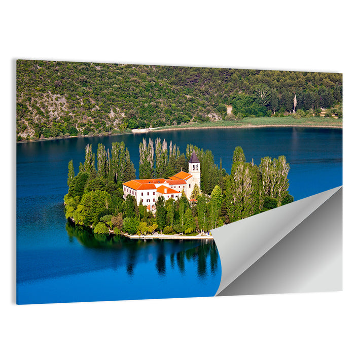 Visovac Monastery on Lake Krka Wall Art as a poster print