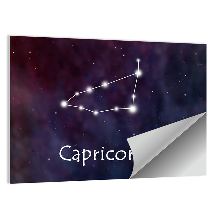 Capricorn Constellation Wall Art as a poster print
