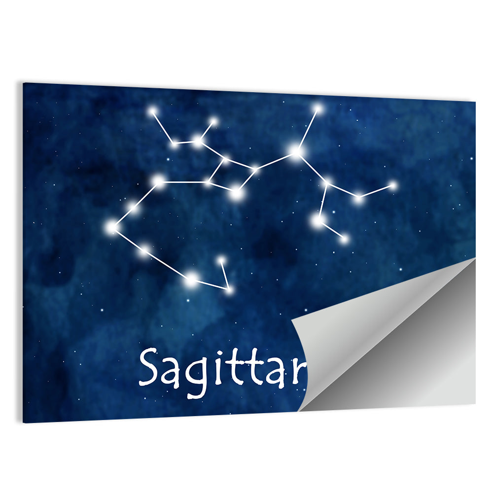 Sagittarius Horoscope Constellation Wall Art