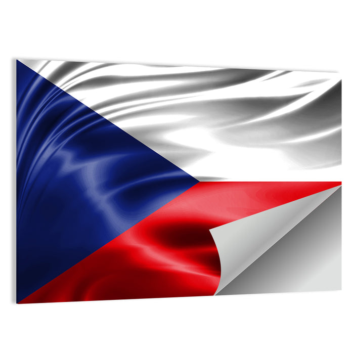 Czech Republic Flag Wall Art as a poster print
