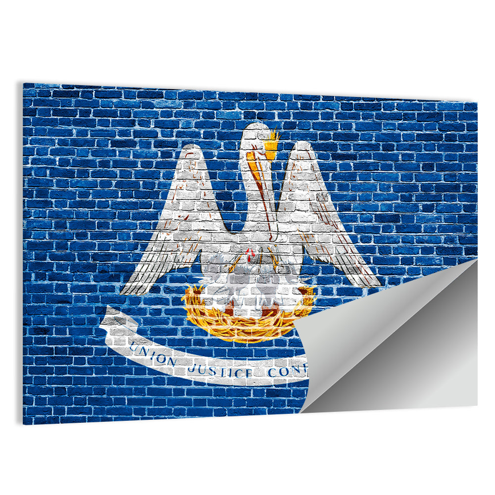Vintage Louisiana Flag Wall Art