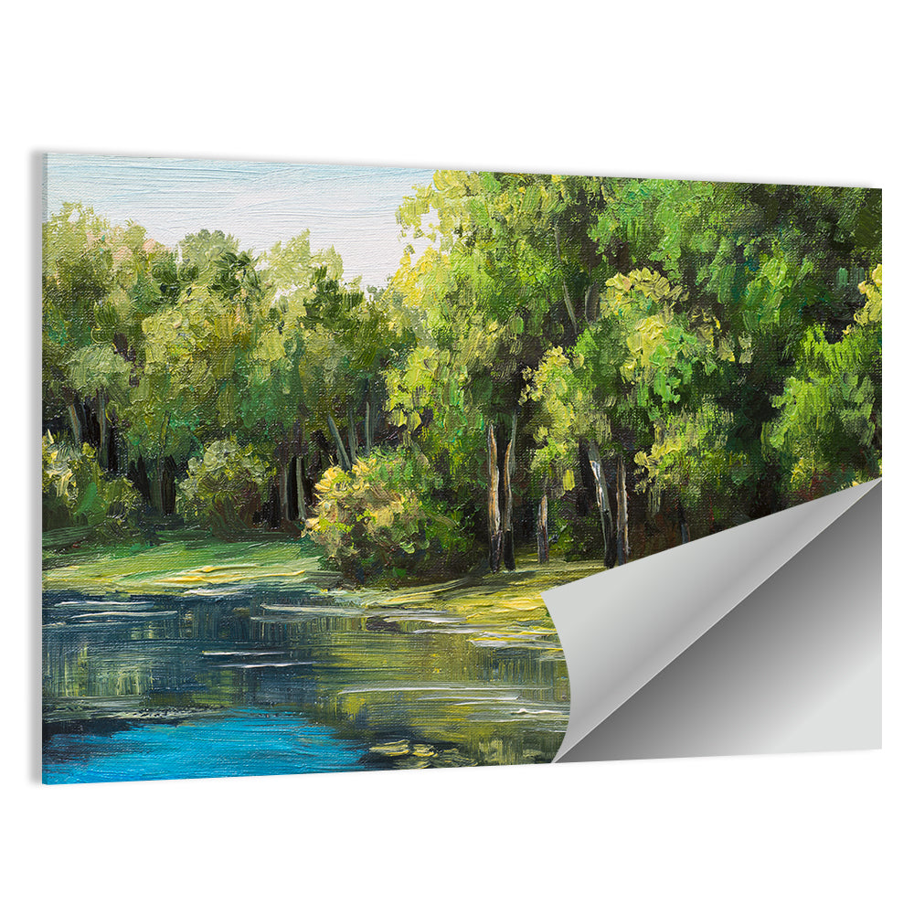Tranquil Forest Lake Wall Art