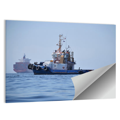 Tugboat Off Valparaiso Coast Wall Art
