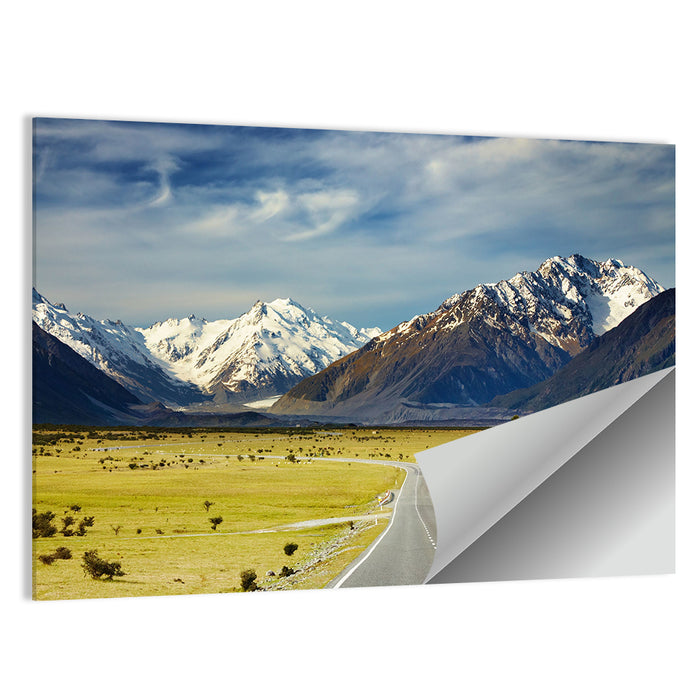 Road to Aoraki Mount Cook Wall Art as a poster print