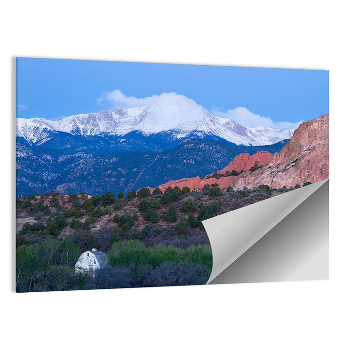 Pikes Peak Mountain Wall Art as a poster print