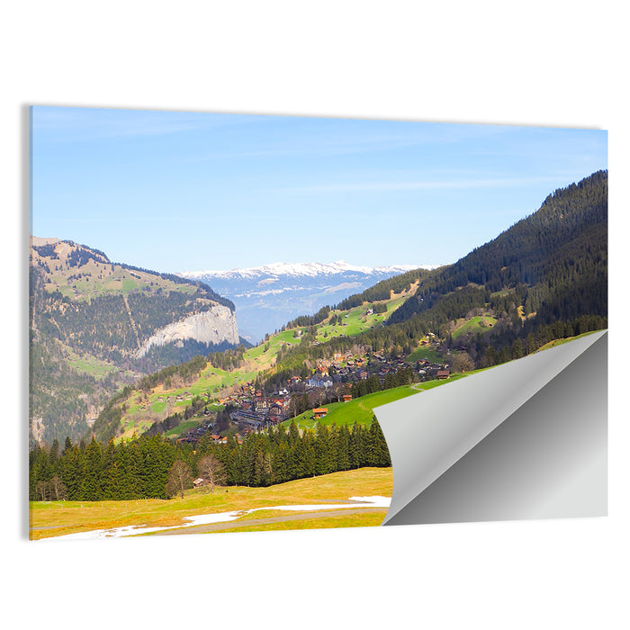 Jungfrau Snow-capped Mountain Landscape Wall Art as a poster print