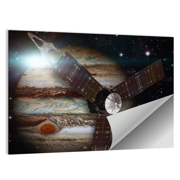 Juno Spacecraft Over Jupiter Wall Art as a poster print