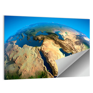 Middle East From Satellites Wall Art