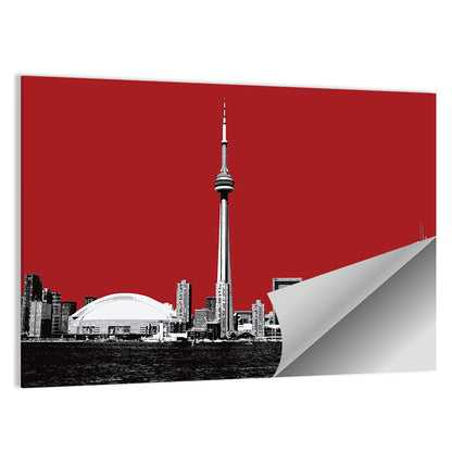 Toronto Skyline Silhouette Wall Art