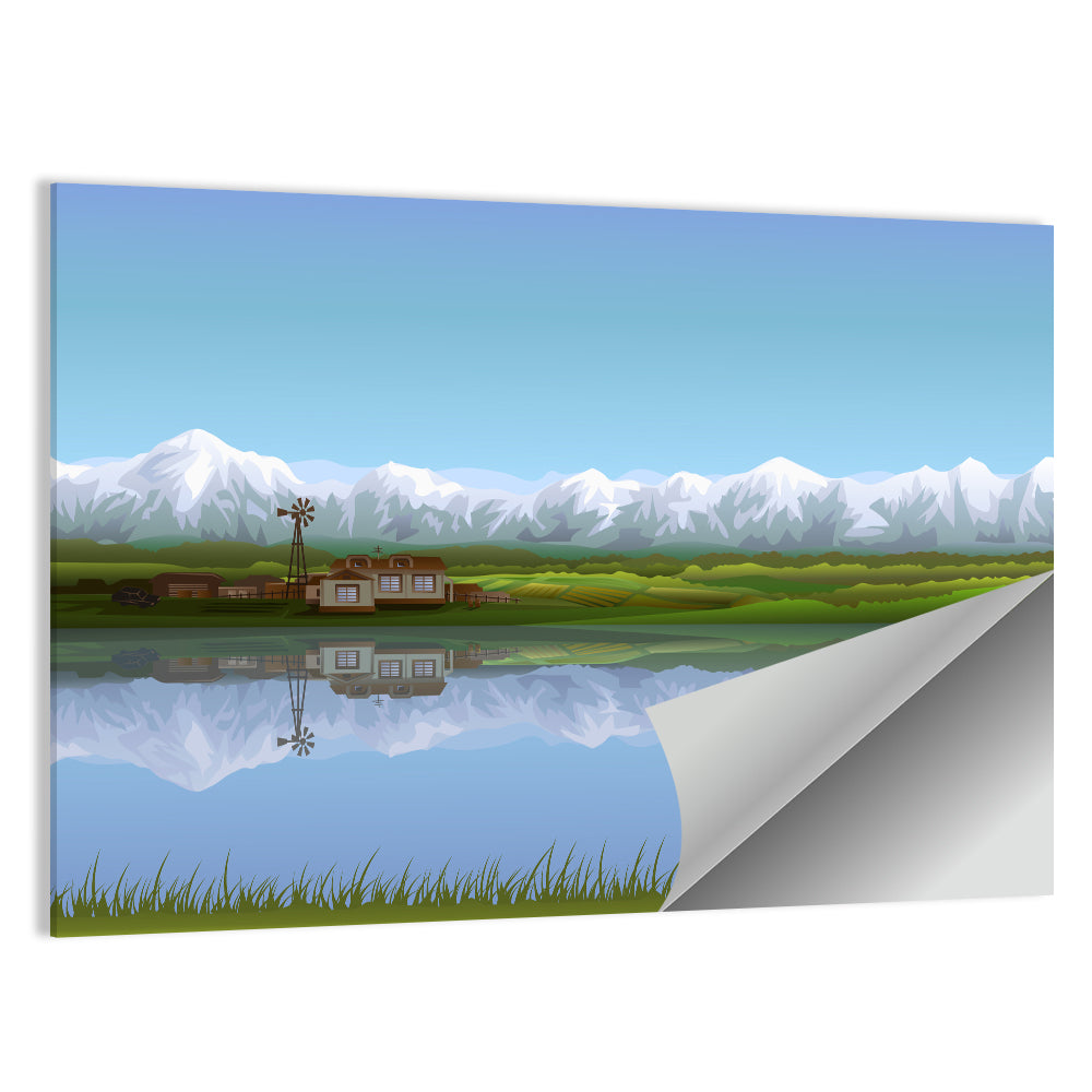 Alpine Lake Reflection Wall Art