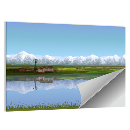 Alpine Lake Reflection Wall Art