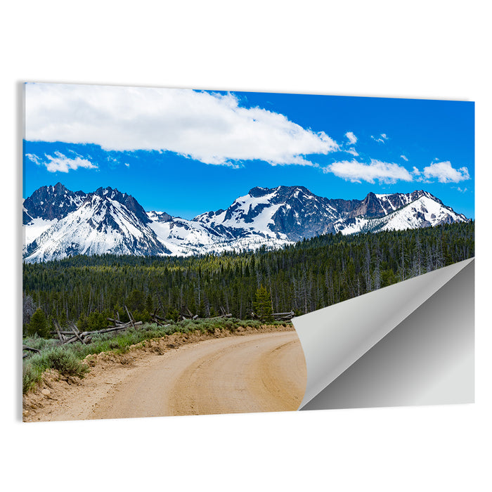 Sawtooth Byway Dirt Road, Idaho Wall Art as a poster print
