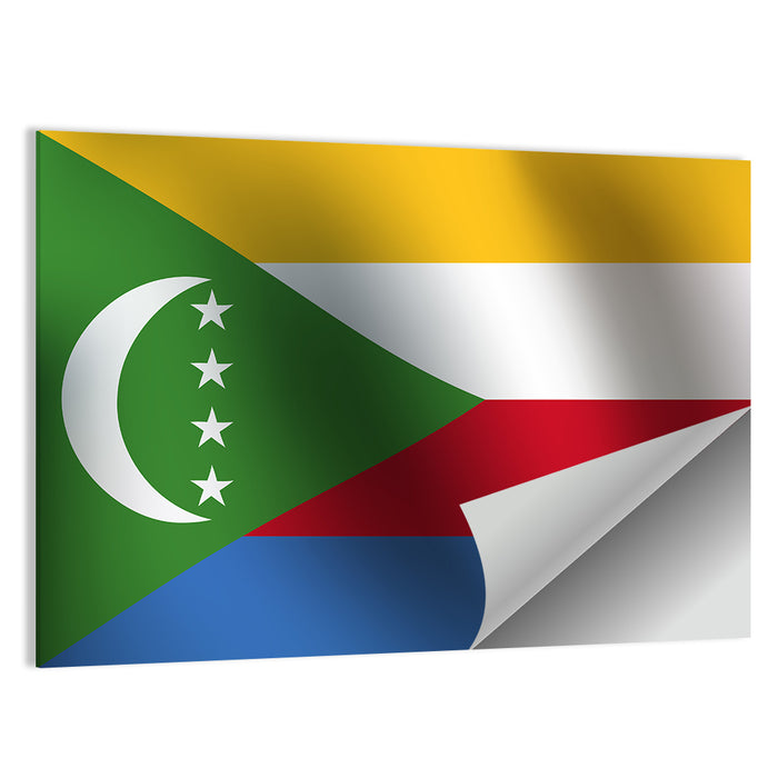 Comoros National Flag Wall Art as a poster print